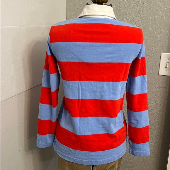 VINTAGE J.CREW ALWAYS STRIPED POLO LONG SLEEVE SHIRT WOMENS SIZE SMALL - Picture 3 of 13